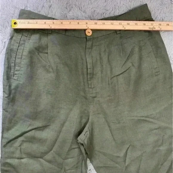 Grae Cove Linen Blend Pants Size XL Cropped Lagenlook TikTok Viral Blogger - Picture 15 of 16